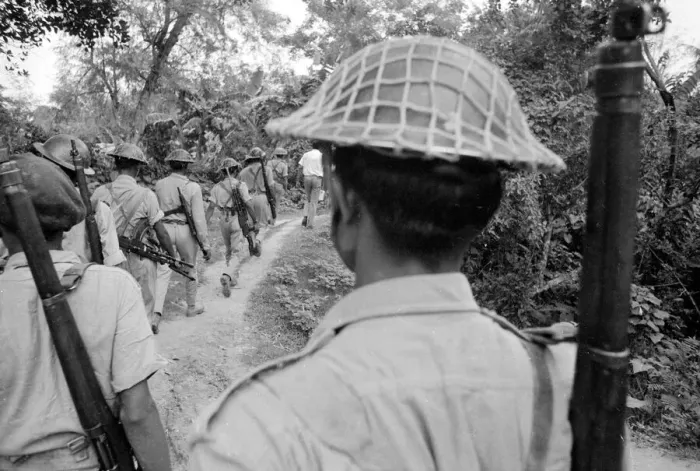 Framed Print : A large area of East Pakistan territory is under the control of the Bangladesh Freedom