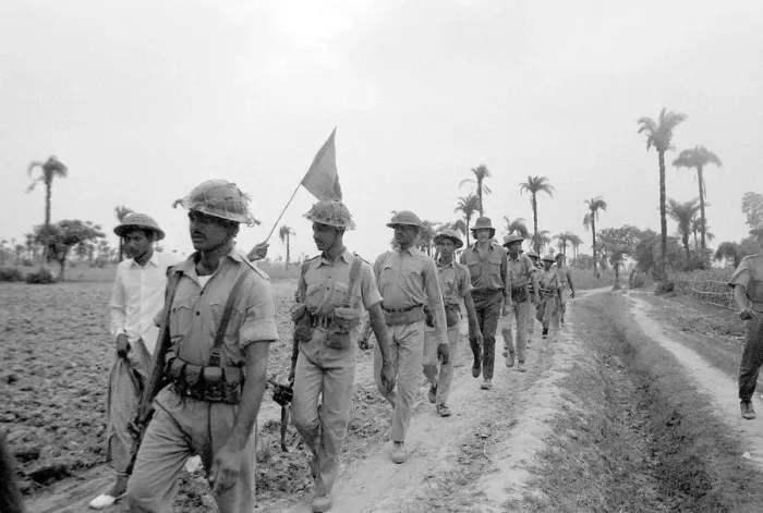 Framed Print : A large area of East Pakistan territory is under the control of the Bangladesh Freedom