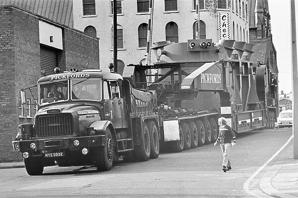 Large Load being moved through the streets of Middlesbrough, Durham Street, Circa 1973