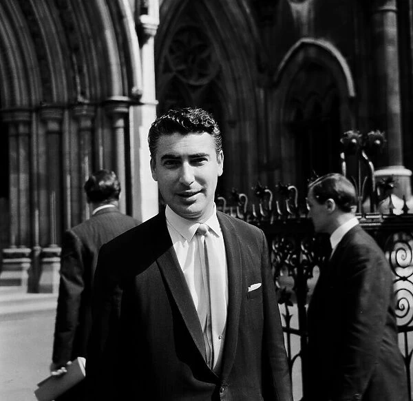 Larry Parnes manager of Billy Fury, pictured outside court, 29th July 1965