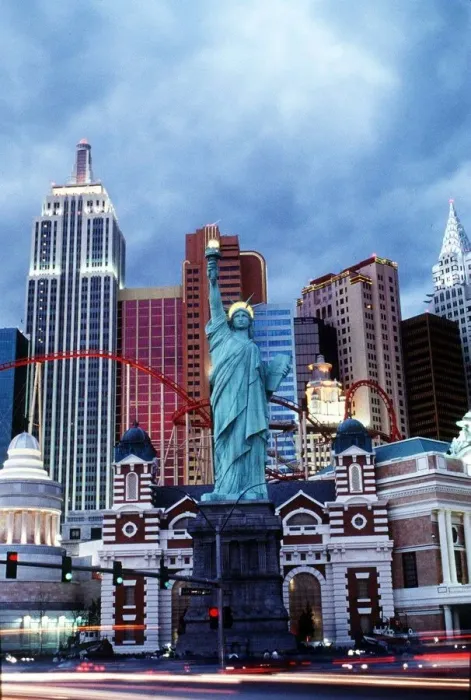 Framed Print : LAS VEGAS USA AMERICA HOLIDAY PAGE THE NEW YORK NEW YORK HOTEL IN LAS VEGAS BUILDINGS