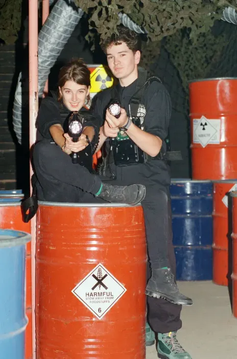 Framed Print : Laser Quest is the name of a Canadian  /  English indoor lasertag game using infrared