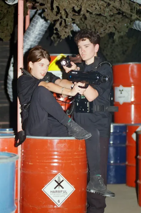 Framed Print : Laser Quest is the name of a Canadian / English indoor lasertag game using infrared Framed Print : Laser Quest is the name of a Canadian / English indoor lasertag game using infrared