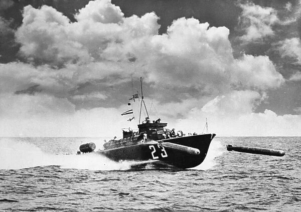 The latest type of motor torpedo boat in use by the Royal Navy