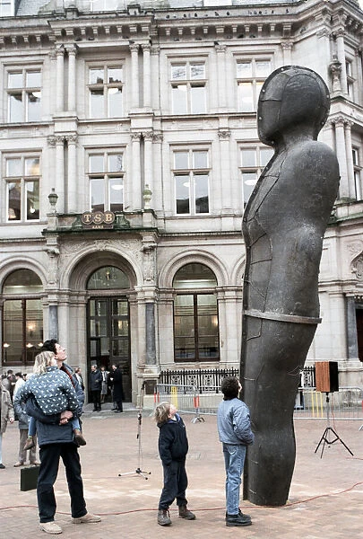 The latest work of British sculptor Antony Gormley, a statue entitled 'Iron