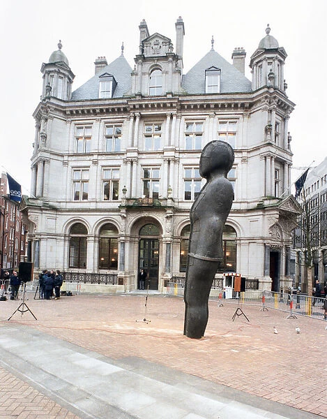 The latest work of British sculptor Antony Gormley, a statue entitled 'Iron