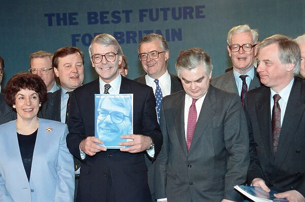 The launch of the Conservative party election manifesto. 18th March 1992