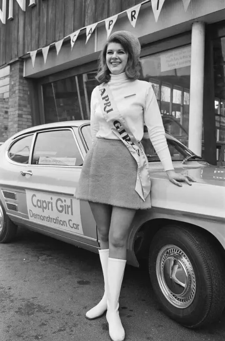 Framed Print : The launch of The Ford Capri Mk1. Picture taken at a showroom of car dealer Dennis Framed Print : The launch of The Ford Capri Mk1. Picture taken at a showroom of car dealer Dennis
