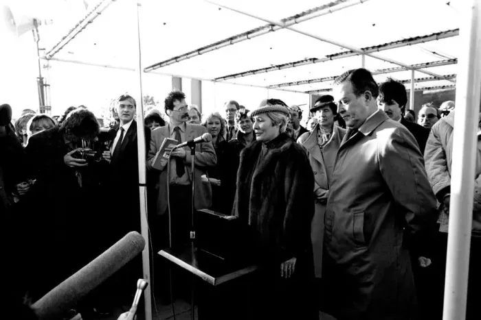 Framed Print : The launch of the merchant ship Johanna Oldendorff at the Southwick slipway of North-East Framed Print : The launch of the merchant ship Johanna Oldendorff at the Southwick slipway of North-East