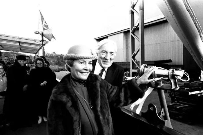 Framed Print : The launch of the merchant ship Johanna Oldendorff at the Southwick slipway of North-East Framed Print : The launch of the merchant ship Johanna Oldendorff at the Southwick slipway of North-East
