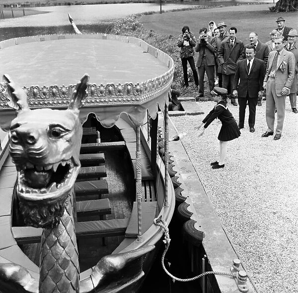 The Launch of a new boat at Longleat, Wiltshire. 22nd March 1967