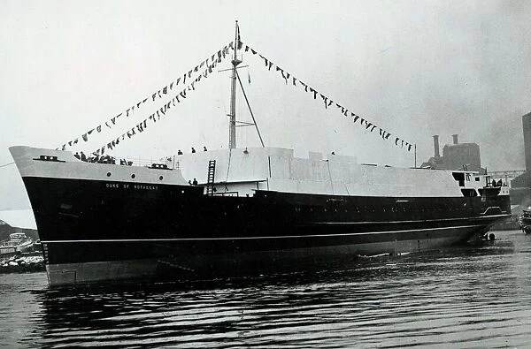 The Launching of the Duke of Rothesay February 1956