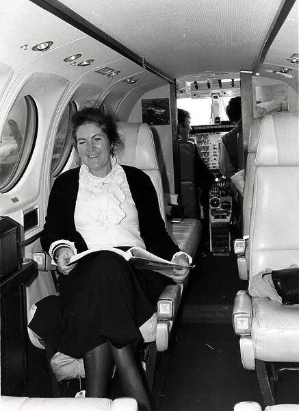 Laura Ashley on her private jet 23  /  03  /  1981