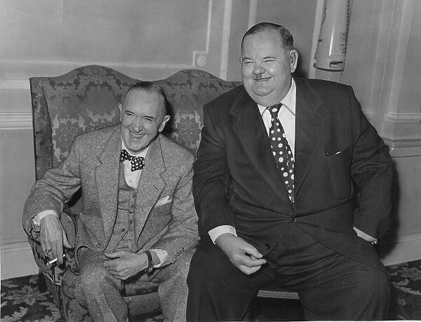 Laurel & Hardy - Comedy duo Stan Laurel and Oliver Hardy pictured in London
