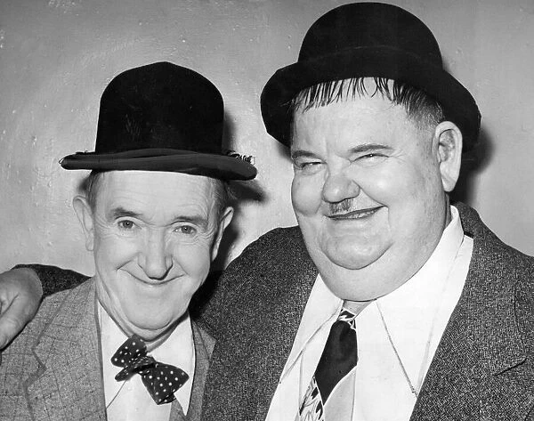 Laurel & Hardy - Comedy duo Stan Laurel and Oliver Hardy - Typical expressions of Laurel
