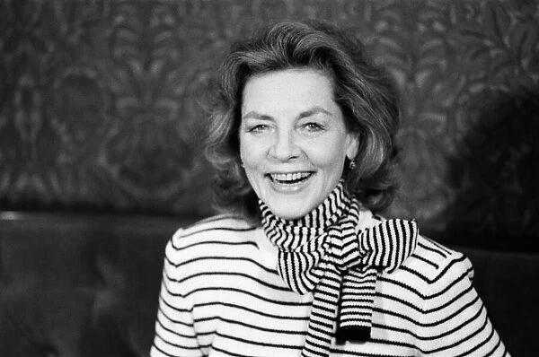 Lauren Bacall pictured at a press conference at Birmingham Hippodrome where she is