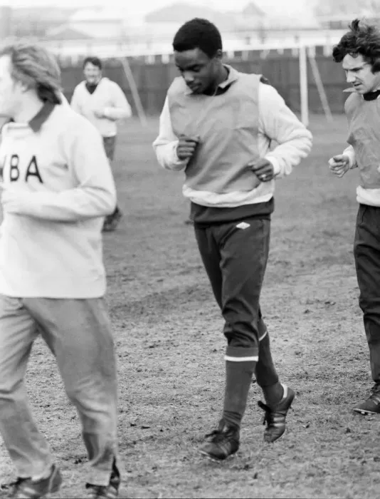 Framed Print : Laurie Cunningham on his first day of training at West Bromwich Albion