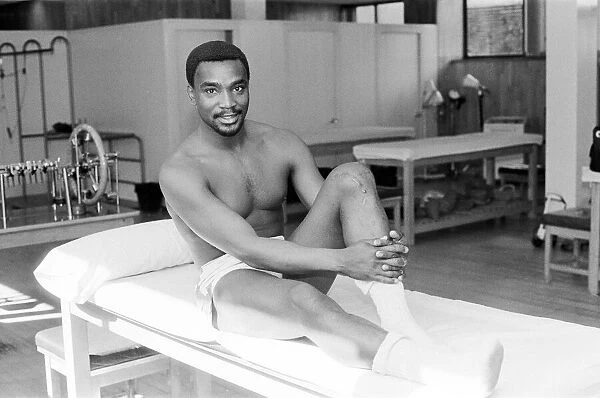 Laurie Cunningham pictured on medical table the Bernabeu Stadium