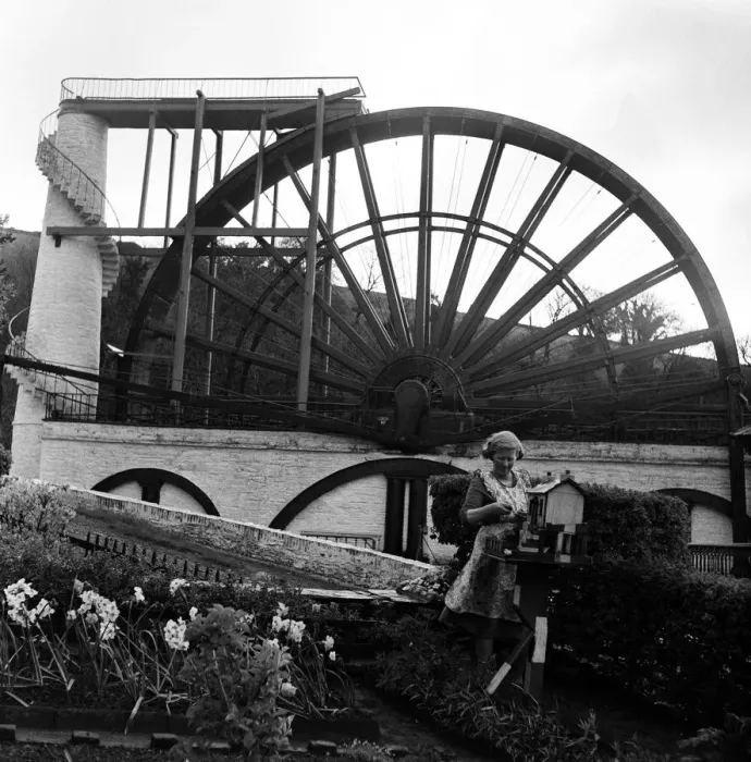 Framed Print : The Laxey Wheel in the village of Laxey, Isle of Man. May 1954 Framed Print : The Laxey Wheel in the village of Laxey, Isle of Man. May 1954