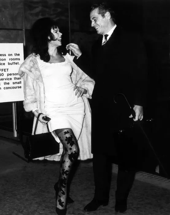 Framed Print : Laya Raki Actress, Jan 1966 and husband Ron Randell at London Airport Framed Print : Laya Raki Actress, Jan 1966 and husband Ron Randell at London Airport