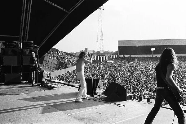 Lead singer Ozzy Osbourne, of Black Sabbath, pictured in concert. 3rd August 1981