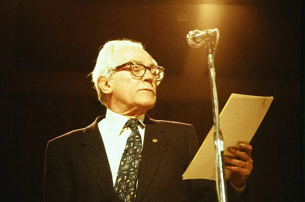 Leader of the Labour Party Michael Foot. September 1982