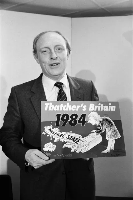 Framed Print : Leader of the Labour Party Neil Kinnock launches Thatchers Britain Framed Print : Leader of the Labour Party Neil Kinnock launches Thatchers Britain