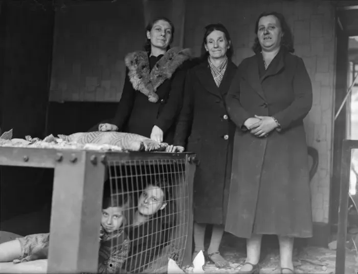 Framed Print : Leading Aircraftman Horace Perks, his wife, nine year old daughter Framed Print : Leading Aircraftman Horace Perks, his wife, nine year old daughter