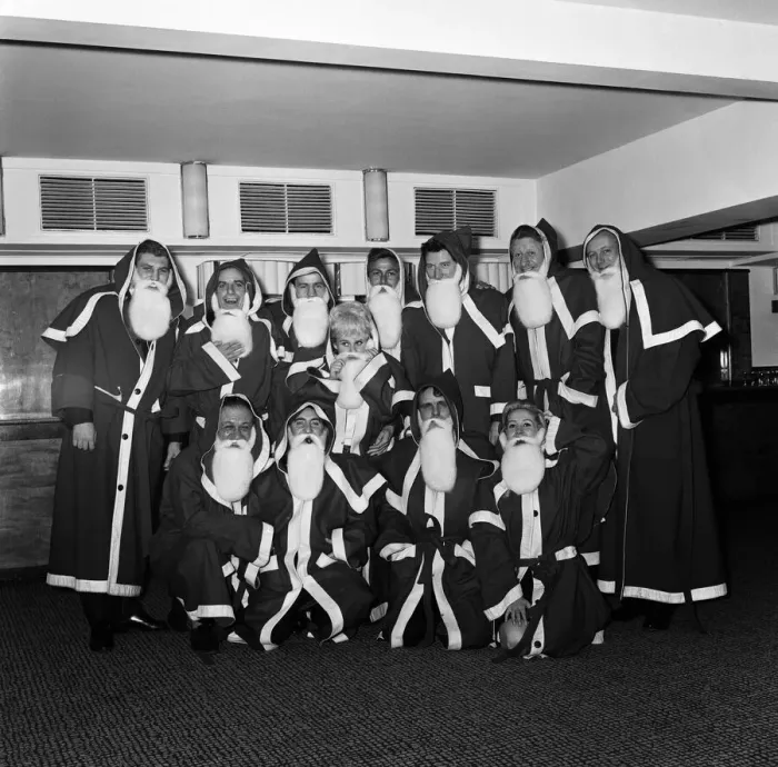 Framed Print : Twelve leading show business personalities are to act as Father Christmasses Framed Print : Twelve leading show business personalities are to act as Father Christmasses