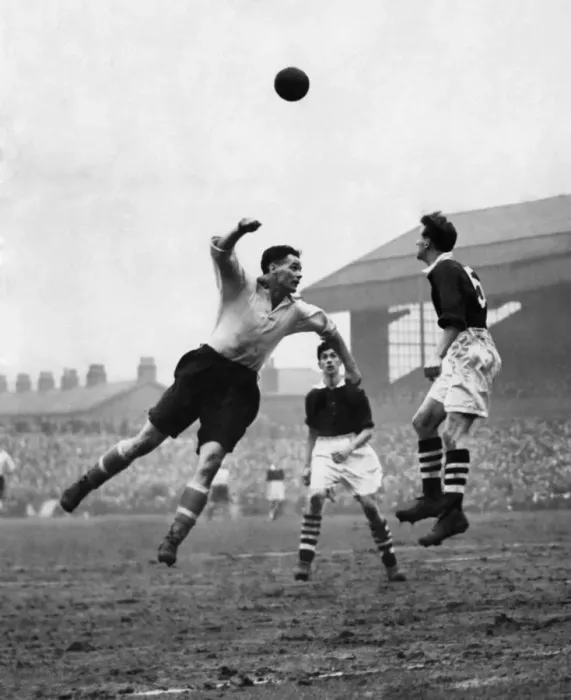 Framed Print : Leading lights at Turf Moor-Liddell of Liverpool who had moved into the centre forward Framed Print : Leading lights at Turf Moor-Liddell of Liverpool who had moved into the centre forward