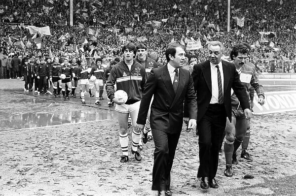 League Cup Final 1984. Liverpool v. Everton. Everton manager Howard Kendall