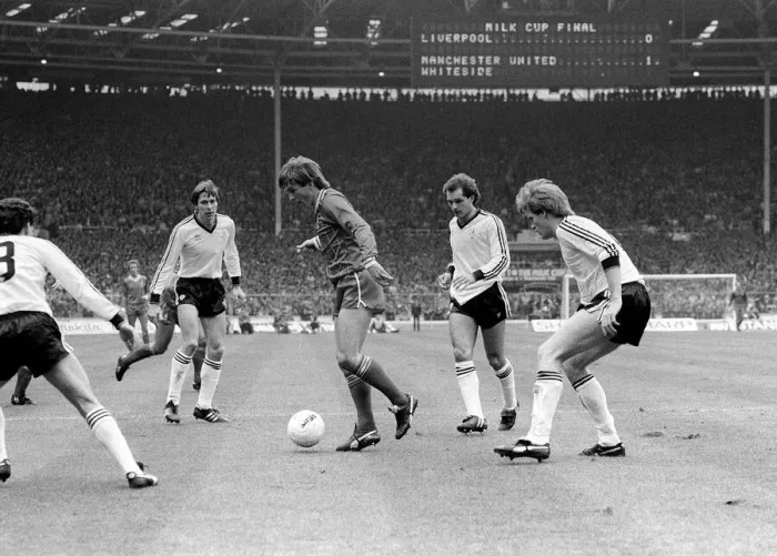 Framed Print : League Cup Final March 1983 Liverpool 2 Manchester United 1 Framed Print : League Cup Final March 1983 Liverpool 2 Manchester United 1