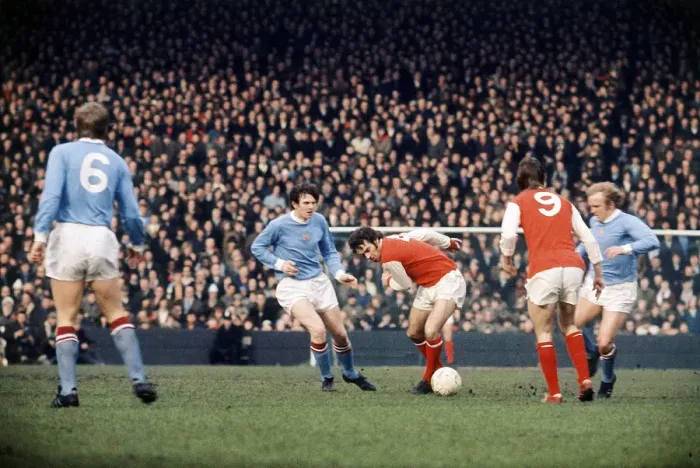 Framed Print : League Division one match Manchester City 2 v Arsenal 0. 4th march 1972
