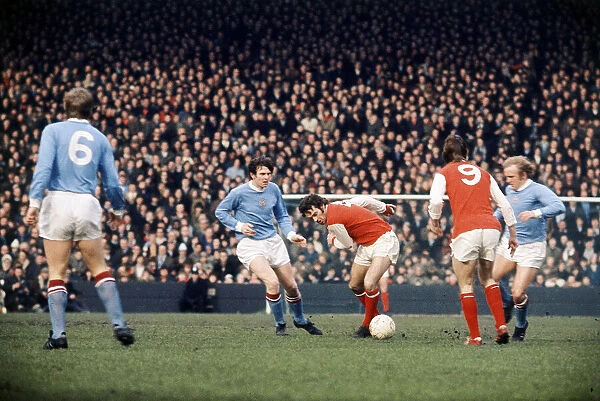 League Division one match Manchester City 2 v Arsenal 0. 4th march 1972