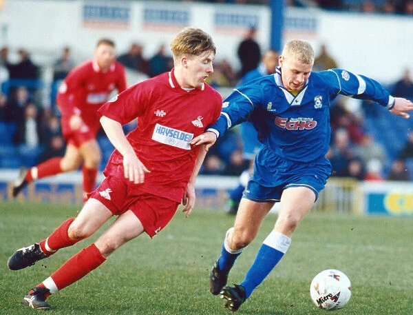 Lee Baddeley of Cardiff City (right) and Matt Carmichael, Cardiff City v Doncaster Rovers