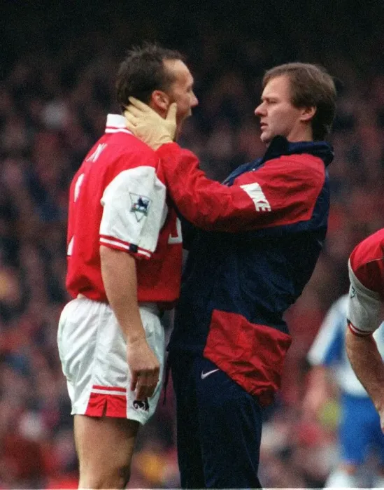 Framed Print : Lee Dixon Arsenal Player with Gary Lewin 1997 Dixon with Physiotherapist Gary Lewin Framed Print : Lee Dixon Arsenal Player with Gary Lewin 1997 Dixon with Physiotherapist Gary Lewin