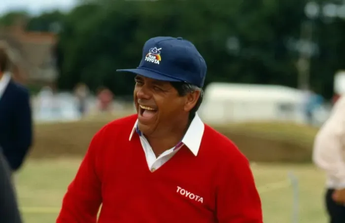 Framed Print : Lee Trevino golfer having a laugh July 1989 Framed Print : Lee Trevino golfer having a laugh July 1989