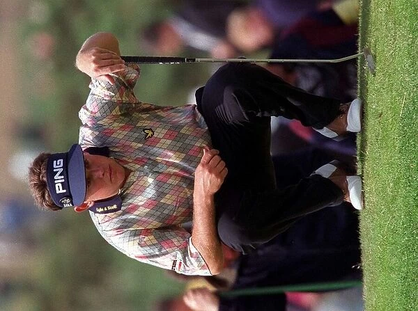 Lee Westwood at Open Golf Championship Birkdale 1998 lines up a put during the first