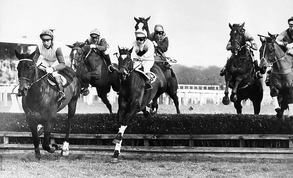 The Leech Home Handicap Steeple Chase at Gosforth Park. Ben More (left