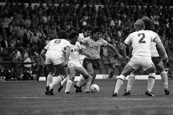 Leeds United 0 v. Arsenal 0. Division one football. September 1981 MF03-14-023