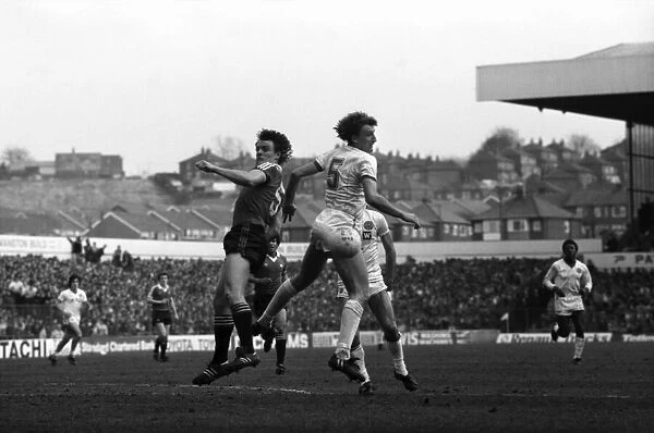 Leeds United 0 v. Manchester United 0. April 1982 MF06-22-100 Local Caption