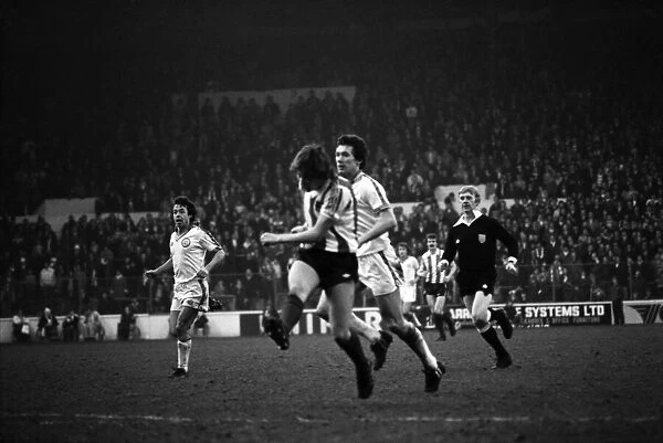 Leeds United 1 v. Stoke City 3. Division One Football. February 1981 MF01-29-131