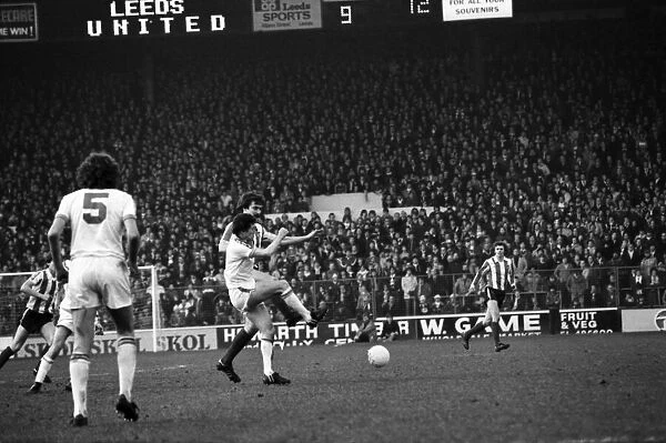 Leeds United 1 v. Stoke City 3. Division One Football. February 1981 MF01-29-093