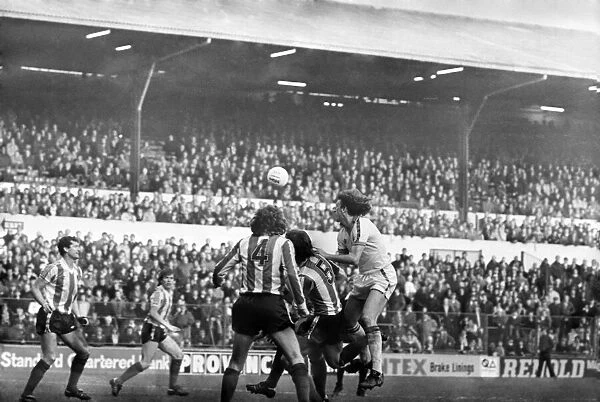 Leeds United 1 v. Stoke City 3. Division One Football. February 1981 MF01-29-036