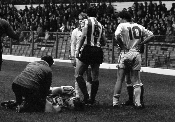Leeds United 1 v. Stoke City 3. Division One Football. February 1981 MF01-29-020