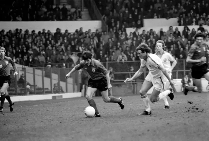 Framed Print : Leeds United 1 v. Sunderland 0. Division One Football. February 1981 MF01-33-075 Framed Print : Leeds United 1 v. Sunderland 0. Division One Football. February 1981 MF01-33-075