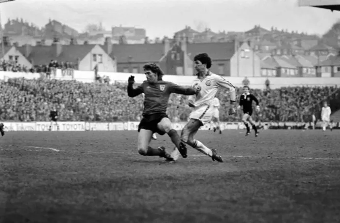 Framed Print : Leeds United 1 v. Sunderland 0. Division One Football. February 1981 MF01-33-040 Framed Print : Leeds United 1 v. Sunderland 0. Division One Football. February 1981 MF01-33-040