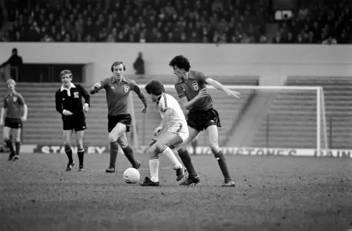 Framed Print : Leeds United 1 v. Sunderland 0. Division One Football. February 1981 MF01-33-056 Framed Print : Leeds United 1 v. Sunderland 0. Division One Football. February 1981 MF01-33-056
