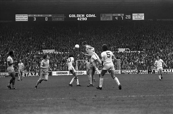 Leeds United 3 v. Coventry 0. Division 1 Football. April 1981 MF02-11-058