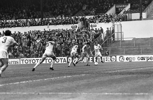 Leeds United 3 v. Coventry 0. Division 1 Football. April 1981 MF02-11-083